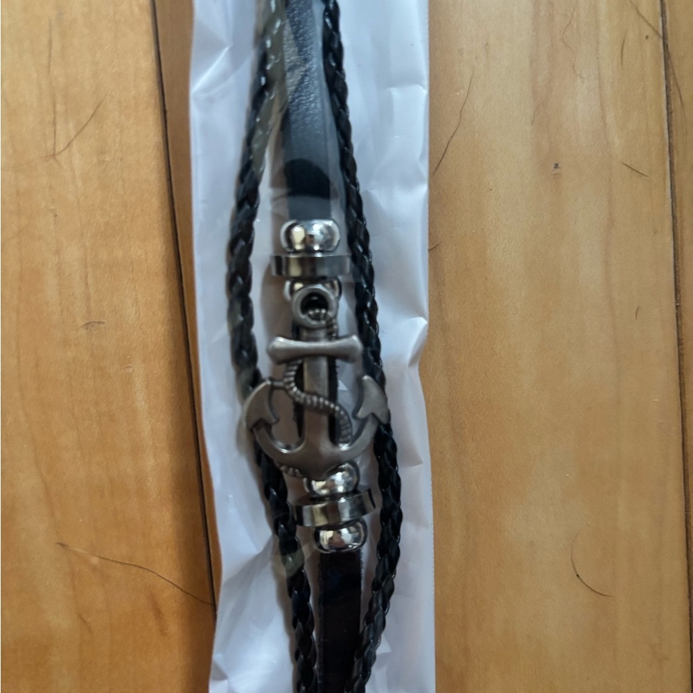 FREE WITH PURCHASE Black Anchor Bracelet